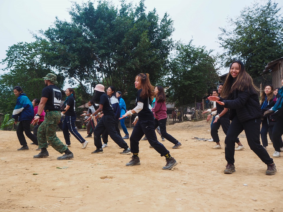 All smiles as our volunteers put up a song and dance performance to thank the villagers for their hospitality and kindness!