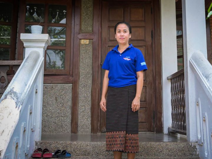 Ms Sommaiy Bokhan Thong, left her hometown of Sainyabuli province in 2013 when she heard about a job opening at SOS Children’s Village for foster mothers because she has always enjoyed spending time with children.